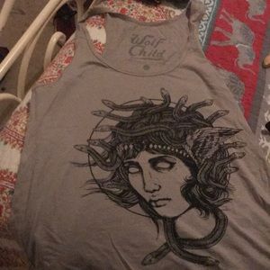 Wolf child Medusa tank top size small